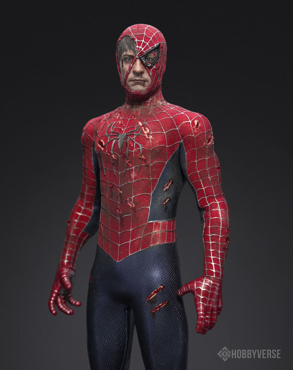 Custom Raimi Battle Damaged Spiderman suit 1/6
