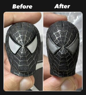 Custom Raimi Black Suit Mask head 1/6